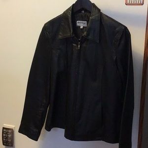 Vintage black leather jacket